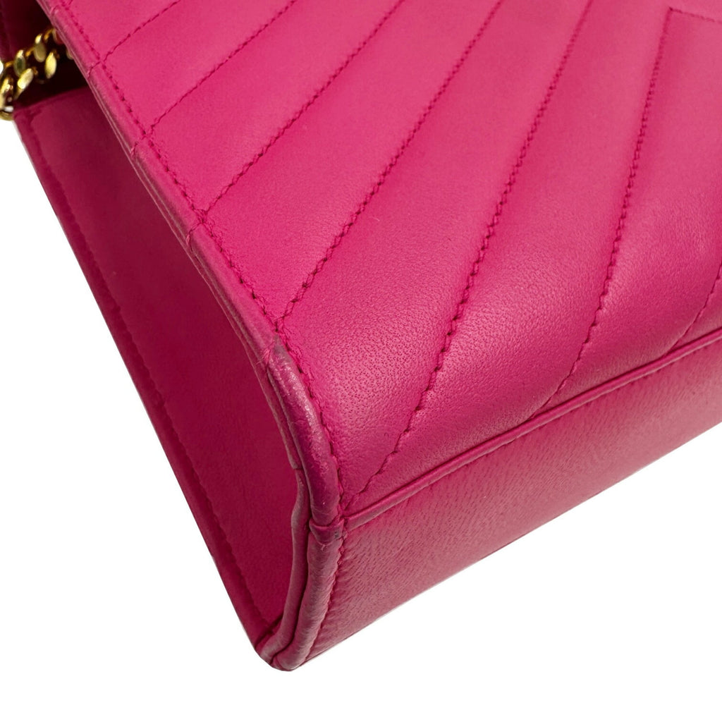 Yves Saint Laurent Pink Leather Shoulder Bag (Pre-Owned)