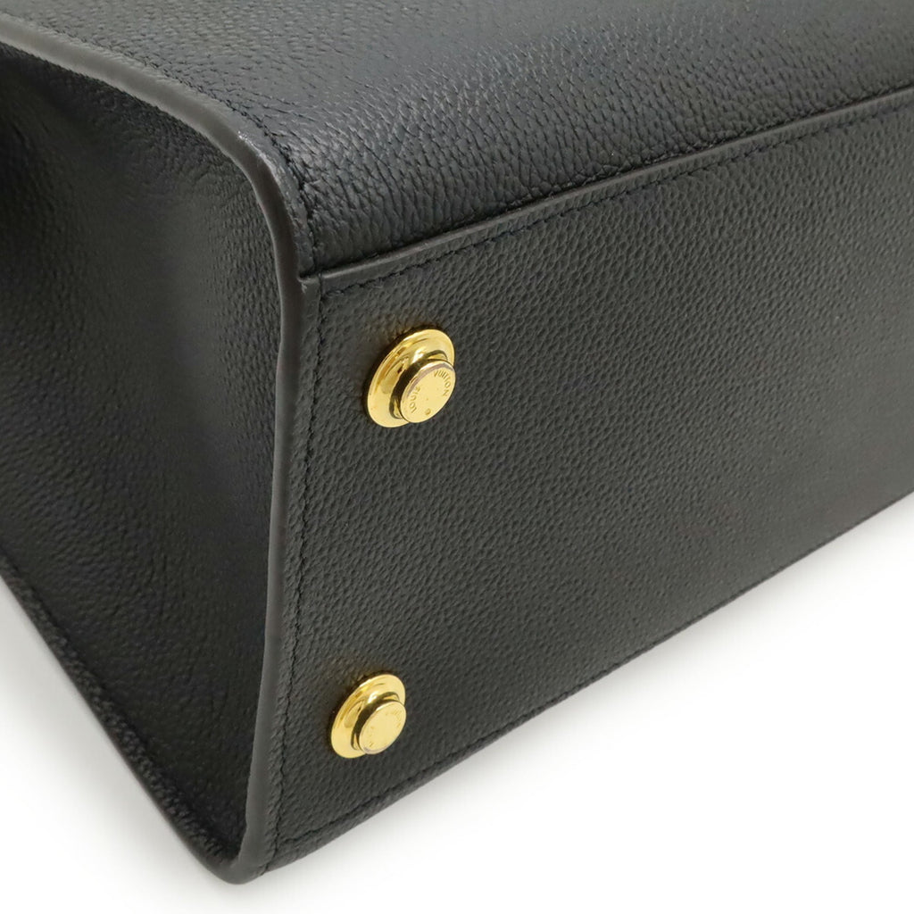 Louis Vuitton Black Noir Leather Handbag Shoulder Bag (Pre-Owned)