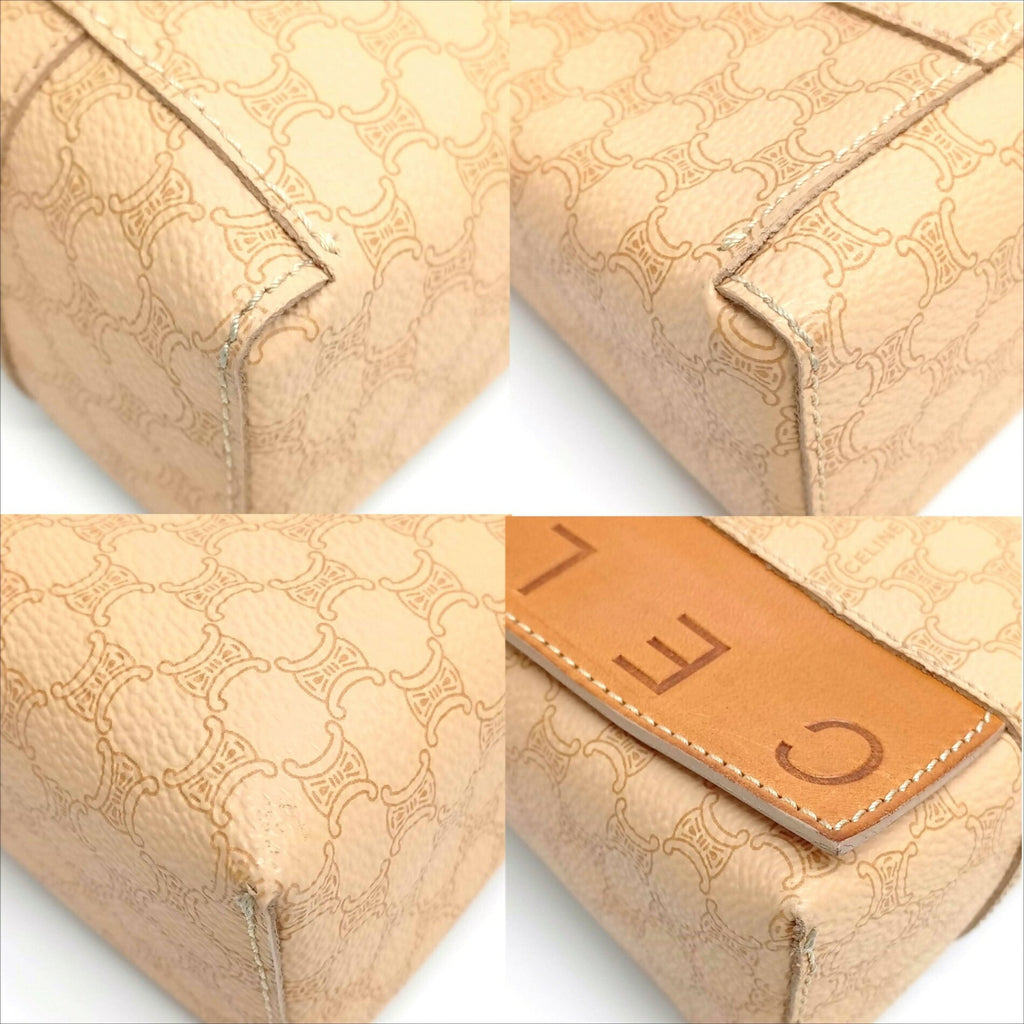 Celine Beige Brown Pvc Leather Handbag Tote Bag (Pre-Owned)