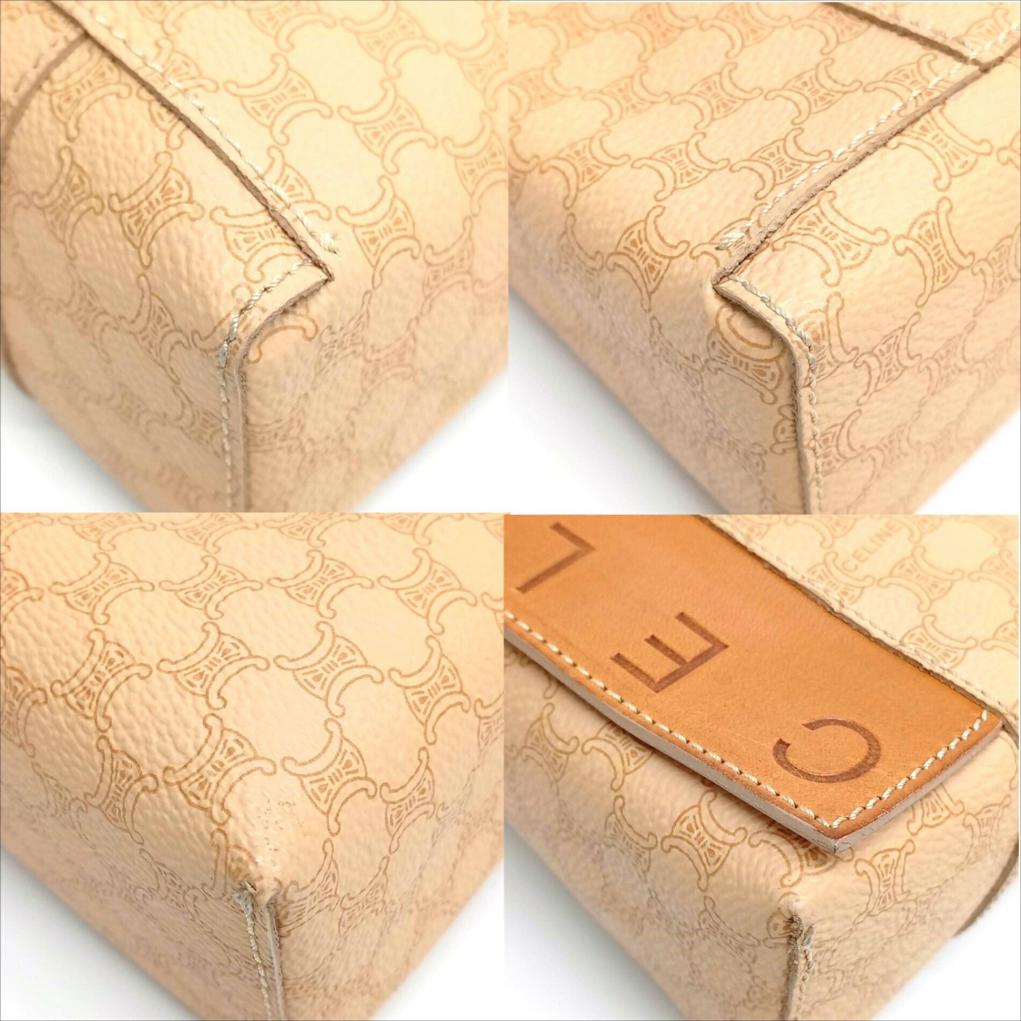 Celine Beige Brown Pvc Leather Handbag Tote Bag (Pre-Owned)