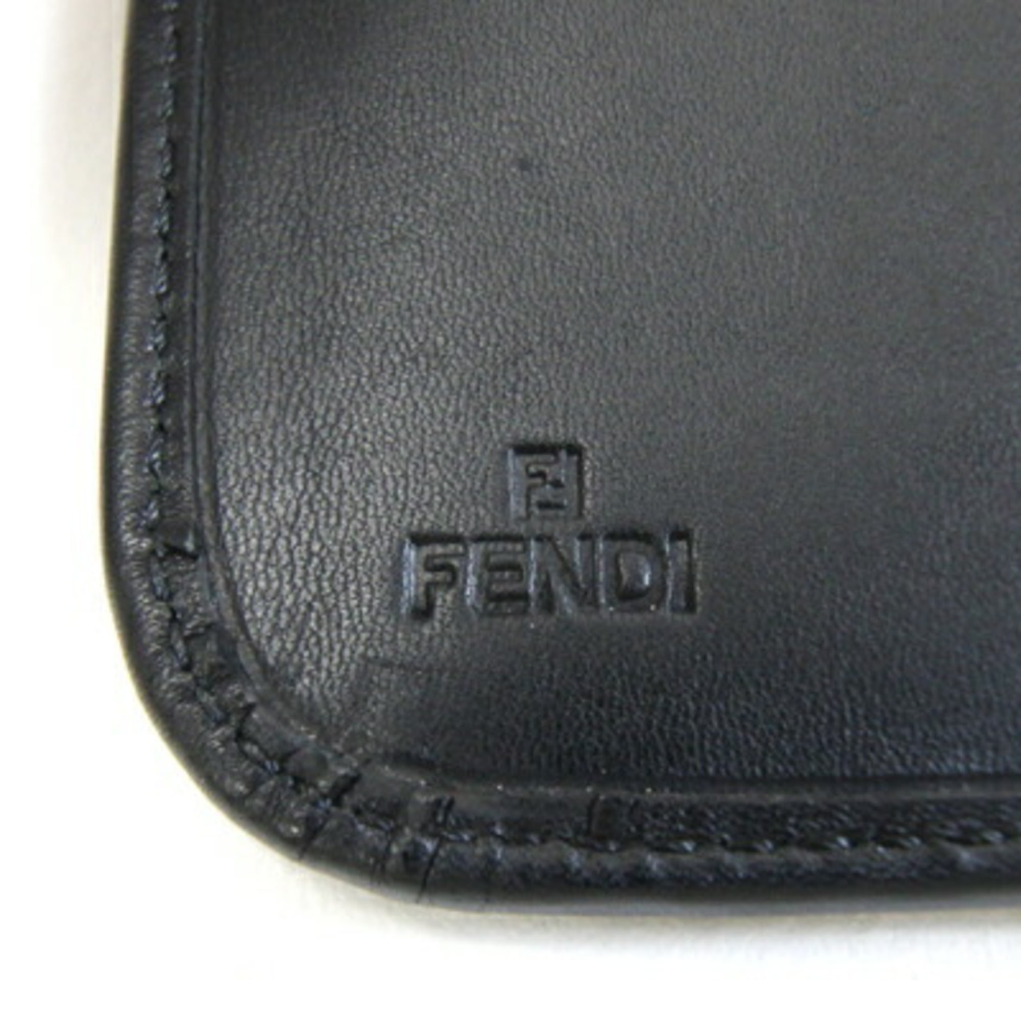 Fendi Black Canvas Leather Wallet (Bi-Fold) (Pre-Owned)