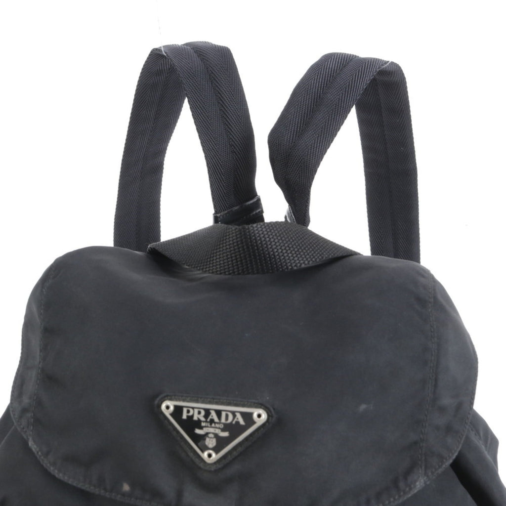Prada Black Leather Nylon Backpack (Pre-Owned)
