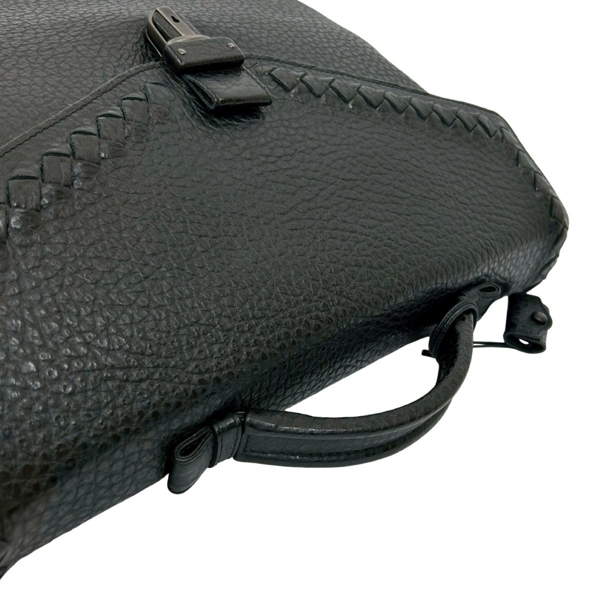 Bottega Veneta Black Leather Briefcase (Pre-Owned)