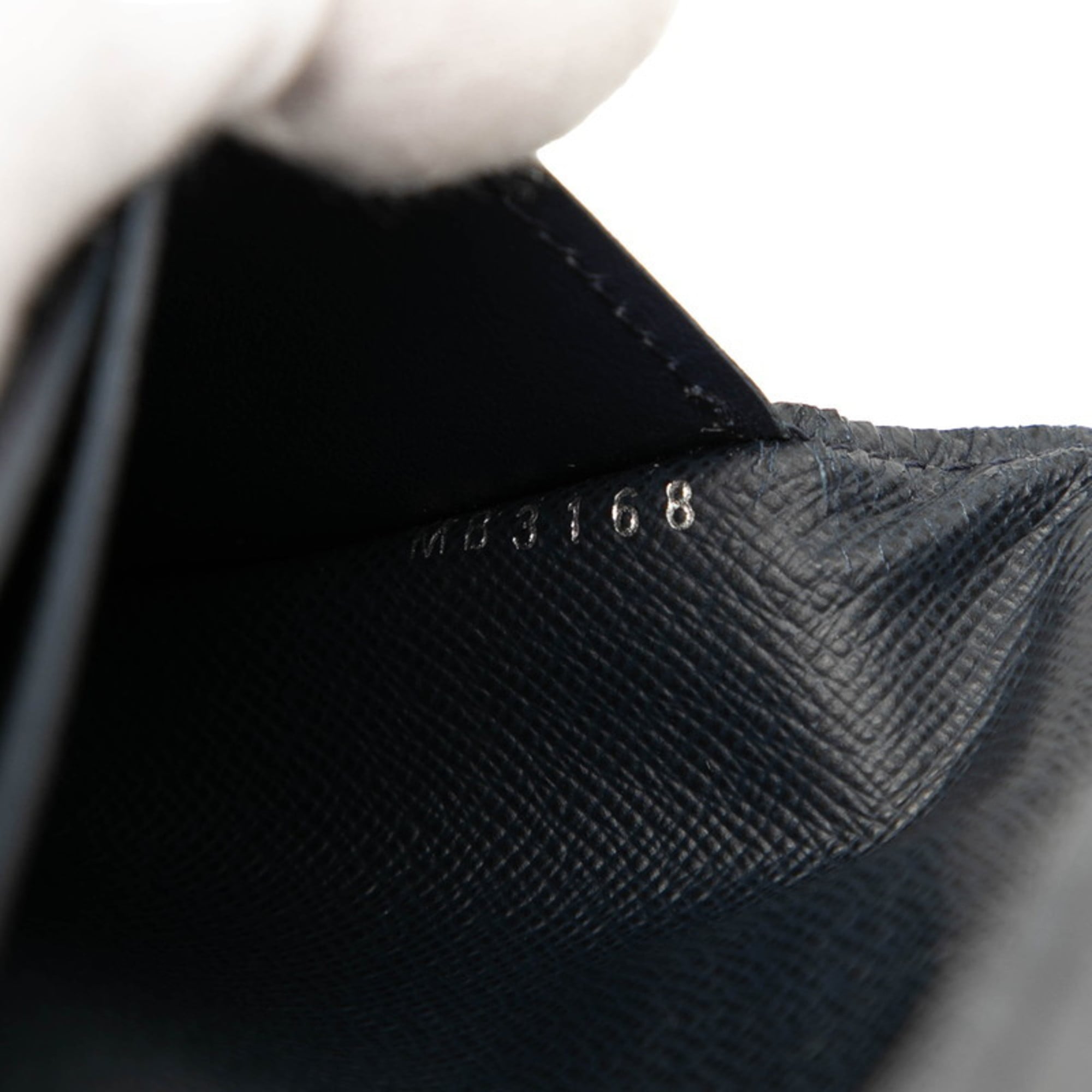 Louis Vuitton Navy Navy Blue Leather Long Wallet (Bi-Fold) (Pre-Owned)