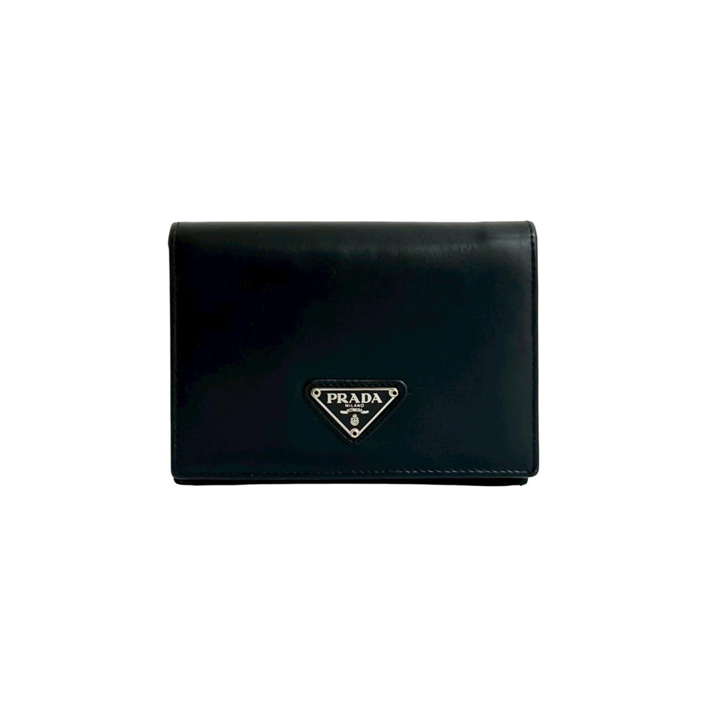 Prada Black Leather Wallet (Bi-Fold) (Pre-Owned)