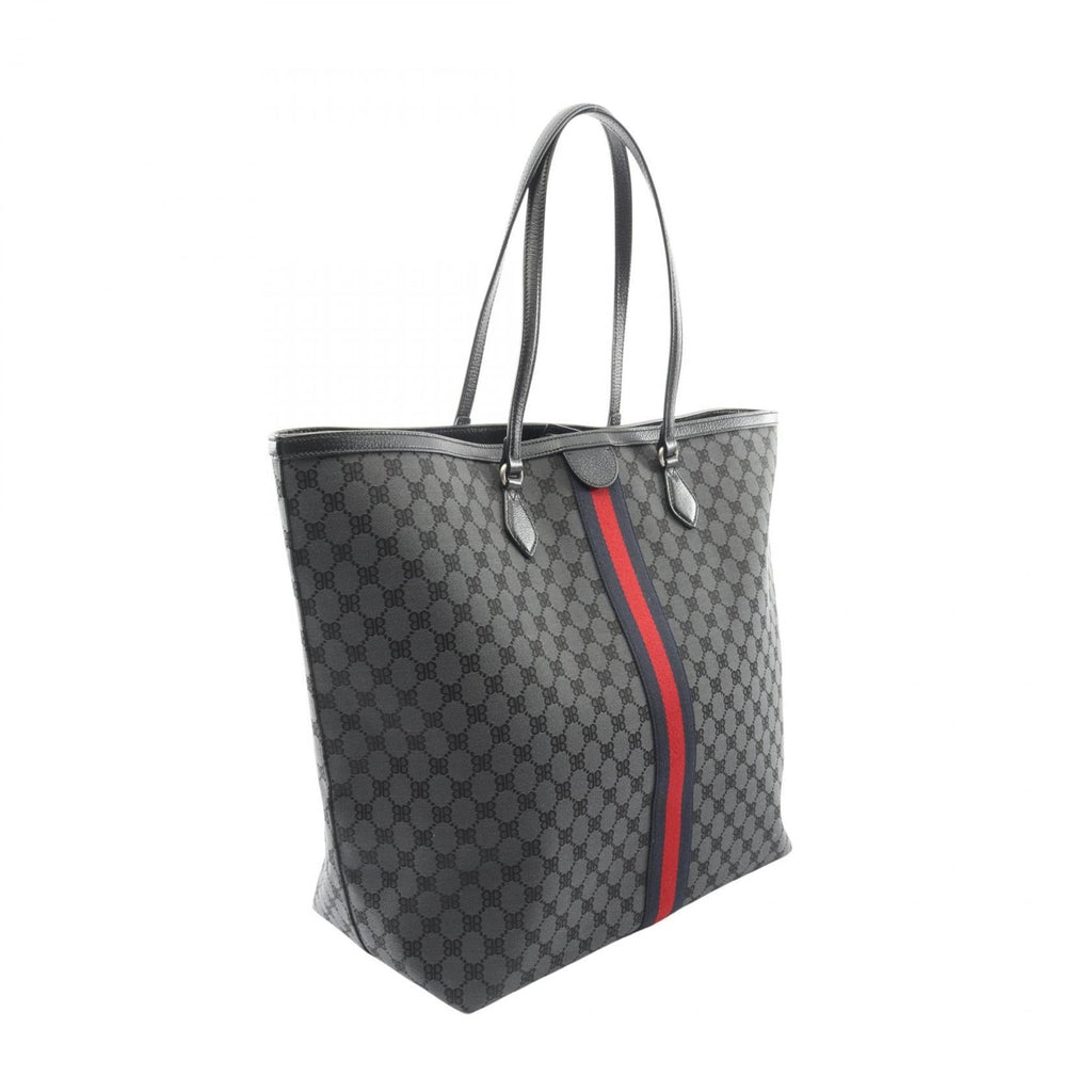 Balenciaga Black Multi-Color Canvas Leather Tote Bag (Pre-Owned)