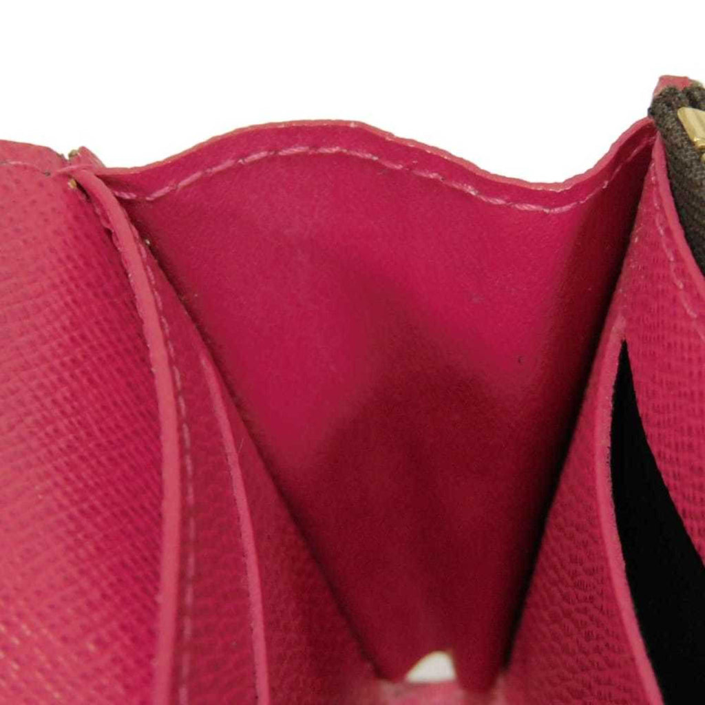 Louis Vuitton Monogram Brown Fuchsia Monogram Monogram Wallet (Bi-Fold) (Pre-Owned)