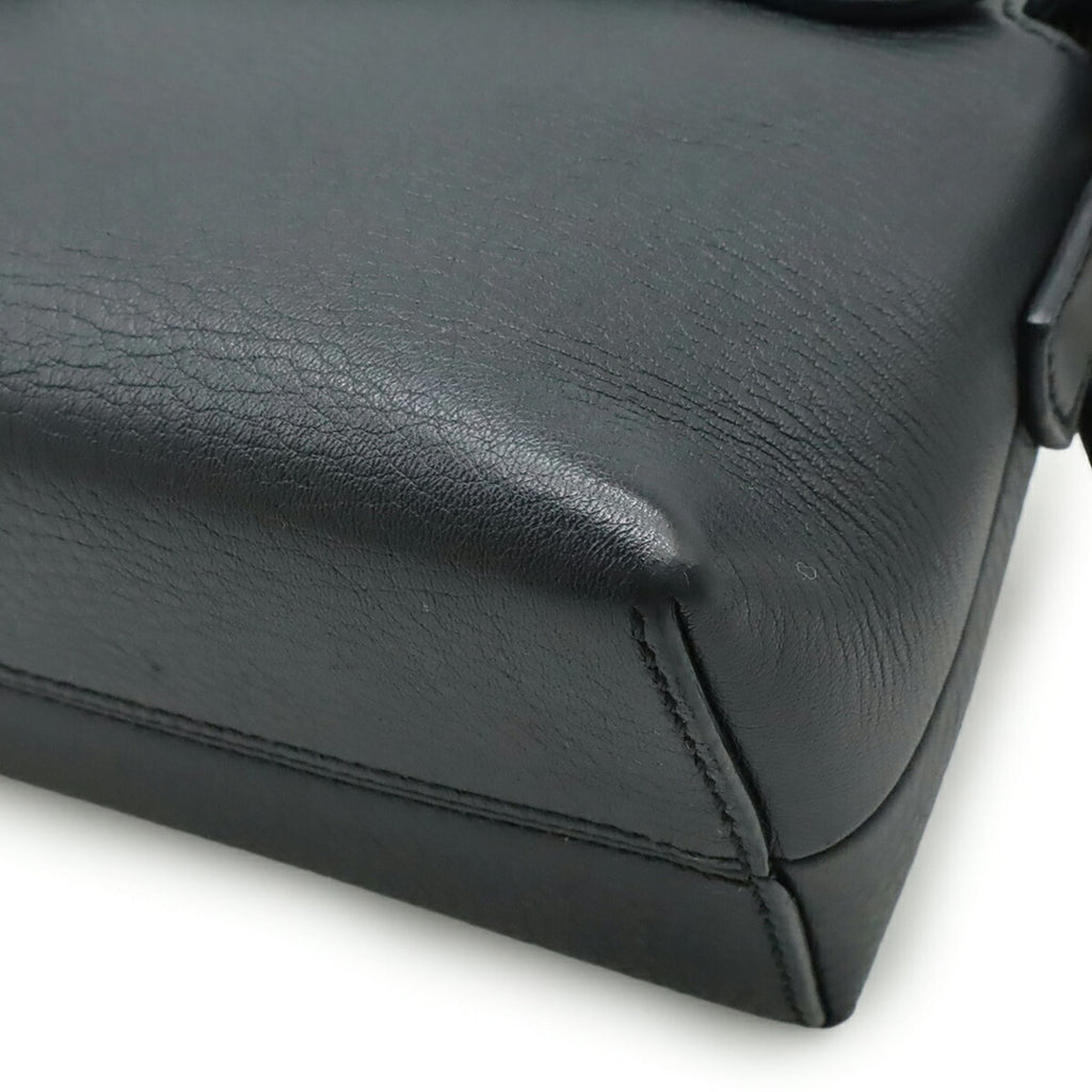 Fendi By The Way Black Leather Handbag Shoulder Bag (Pre-Owned)