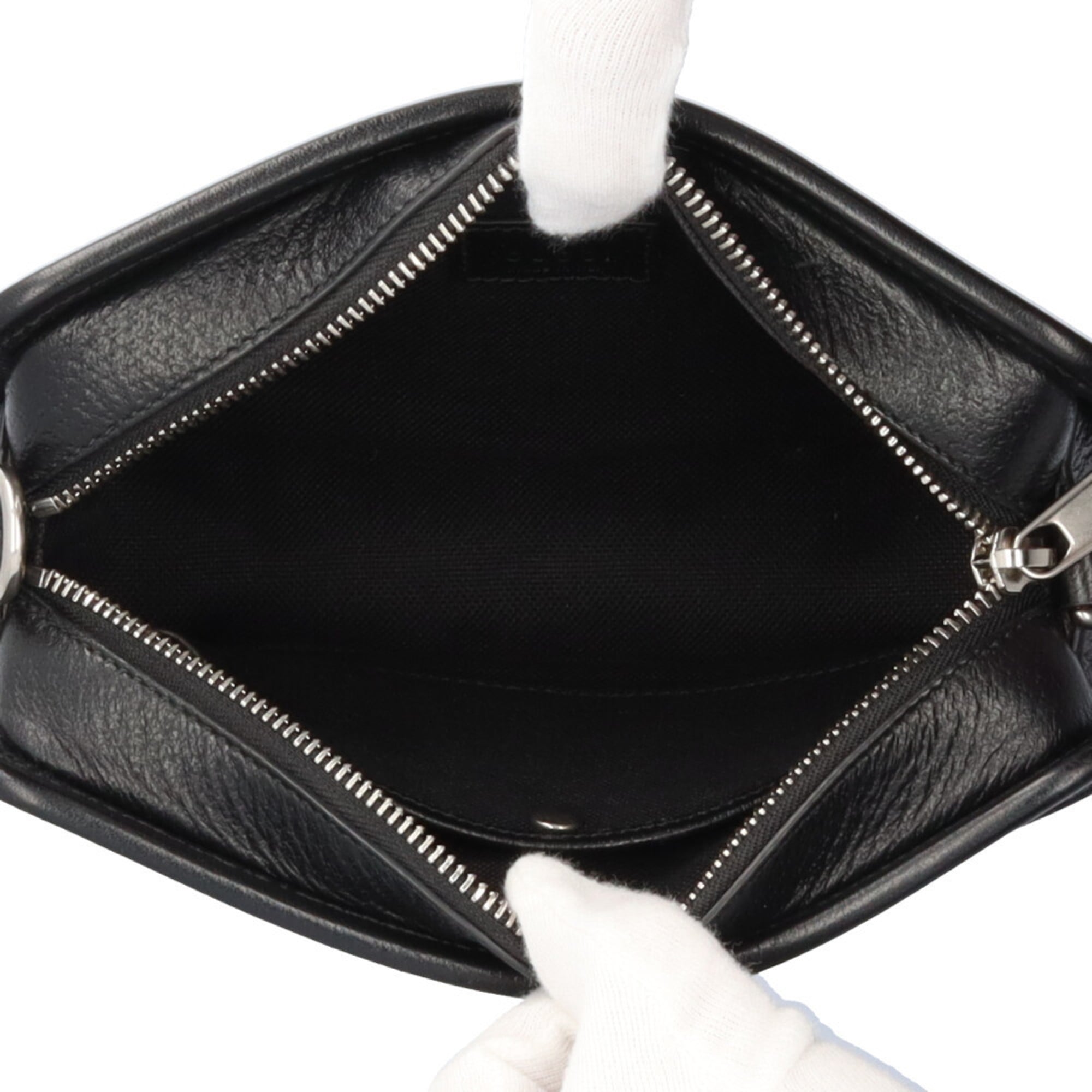 Gucci Black Gg Canvas Leather Shoulder Bag (Pre-Owned)