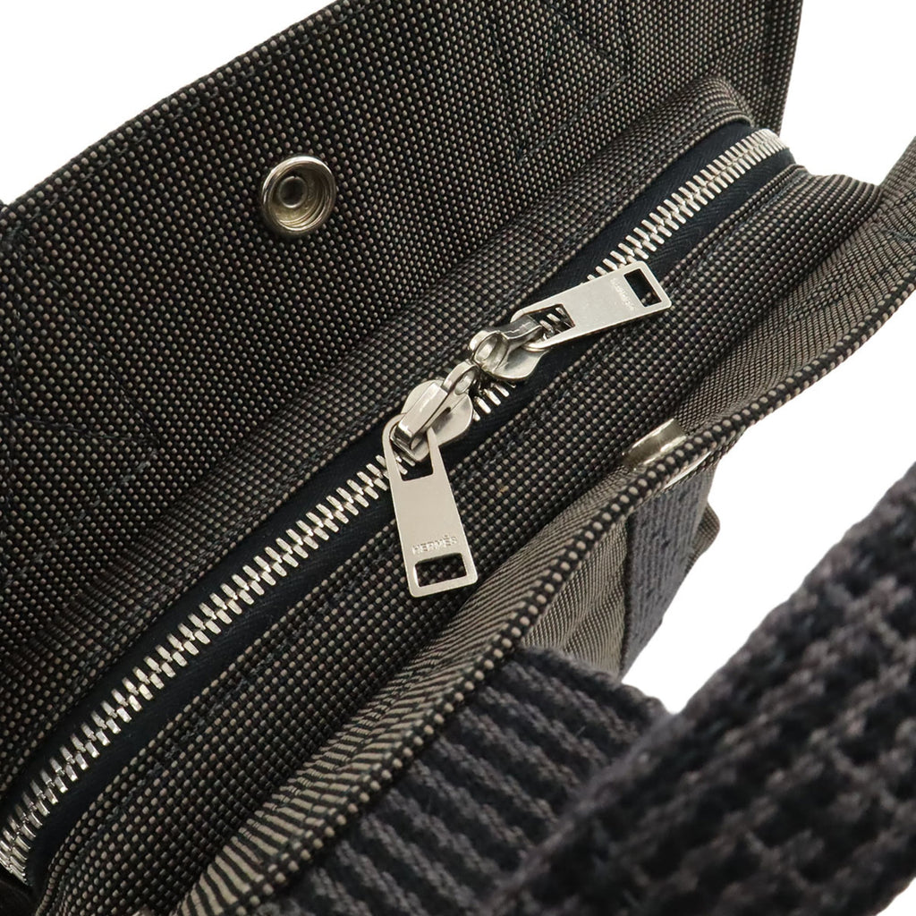 Hermes Her Line Gray Canvas Backpack (Pre-Owned)