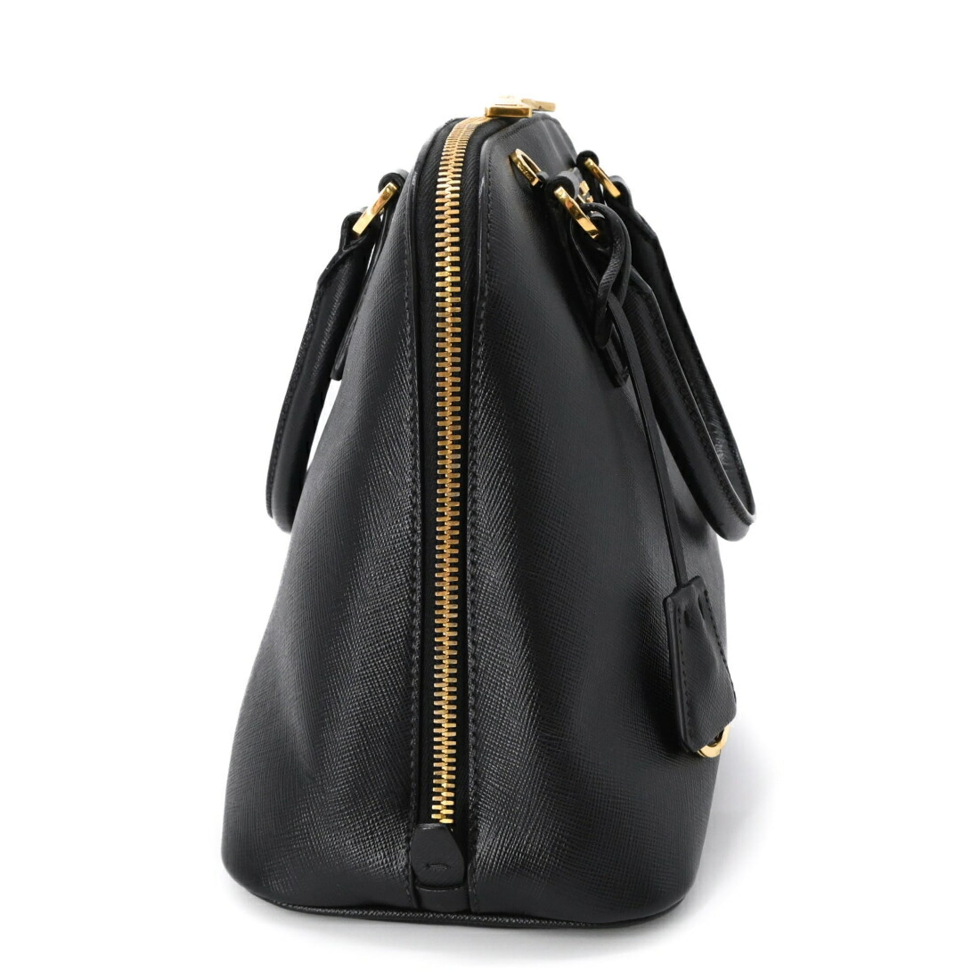 Prada Black Saffiano Triangle Handbag (Pre-Owned)
