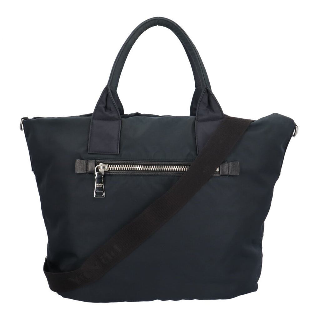 Prada Black Navy Nylon Shoulder Bag (Pre-Owned)