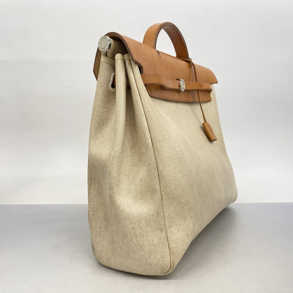 Hermes Natural Toile H Handbag (Pre-Owned)