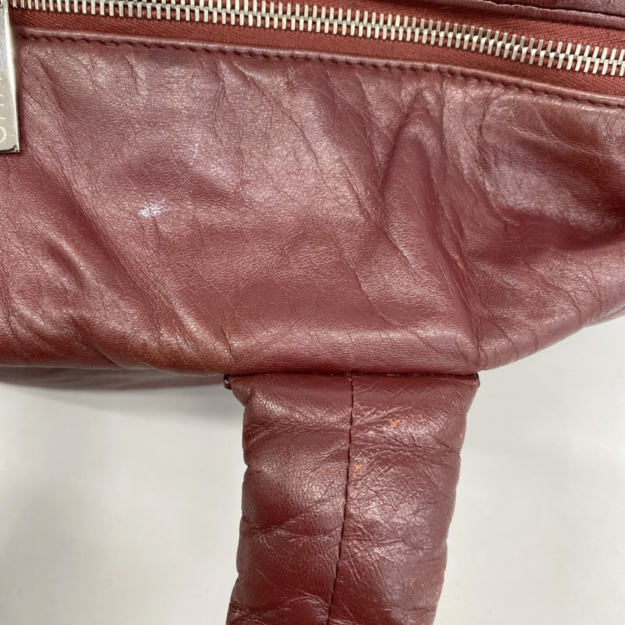 Chanel Bordeaux Leather Tote Bag (Pre-Owned)
