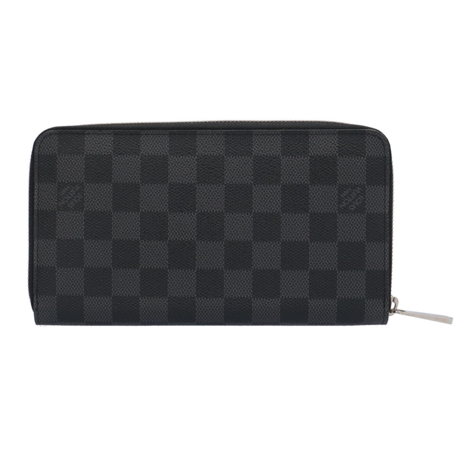 Louis Vuitton Black Gray Damier Graphite Canvas Long Wallet (Bi-Fold) (Pre-Owned)