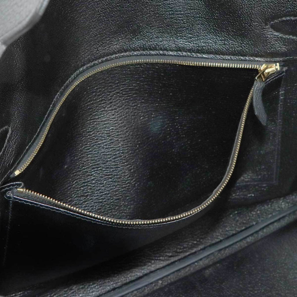 Hermes Black Togo Leather Handbag (Pre-Owned)