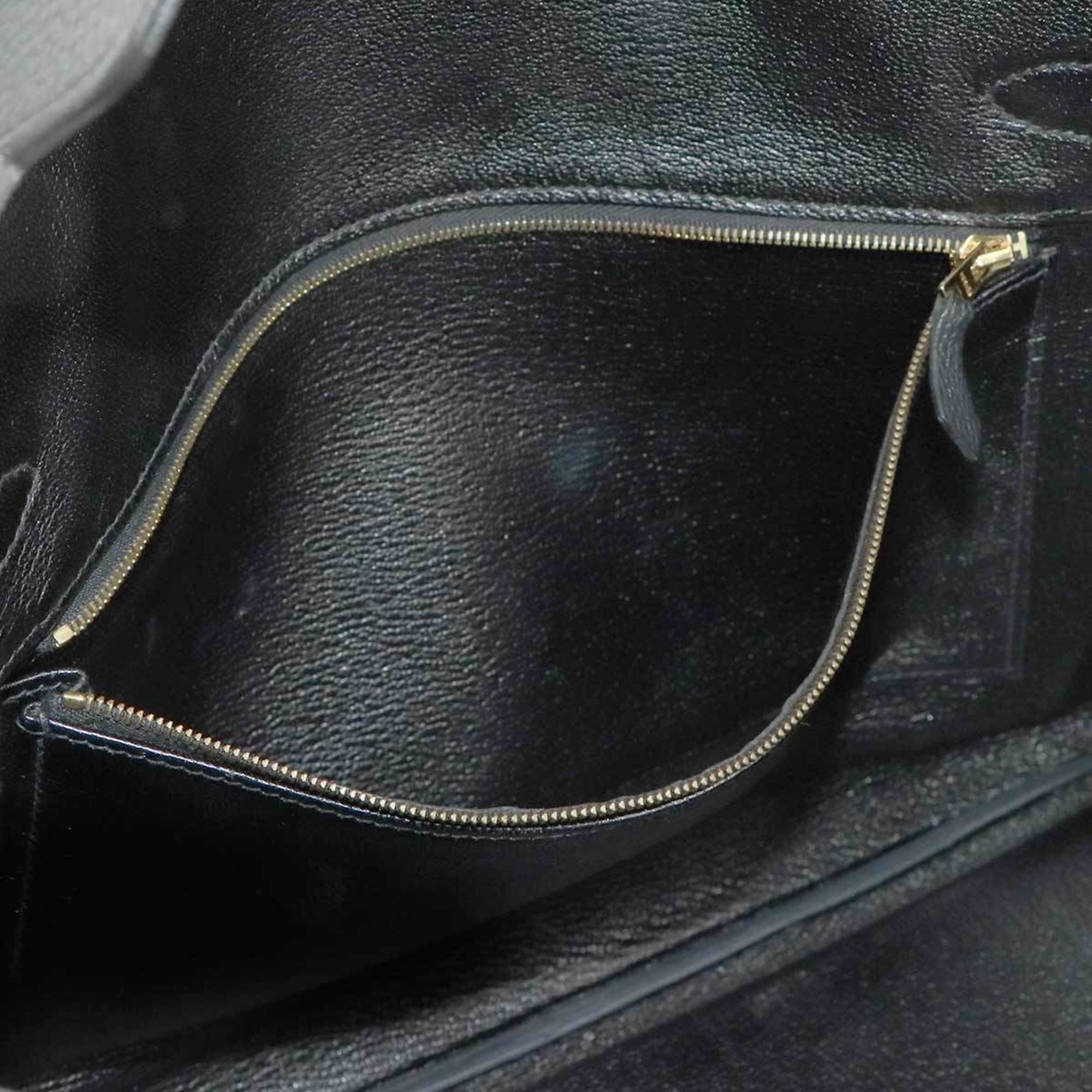 Hermes Black Togo Leather Handbag (Pre-Owned)