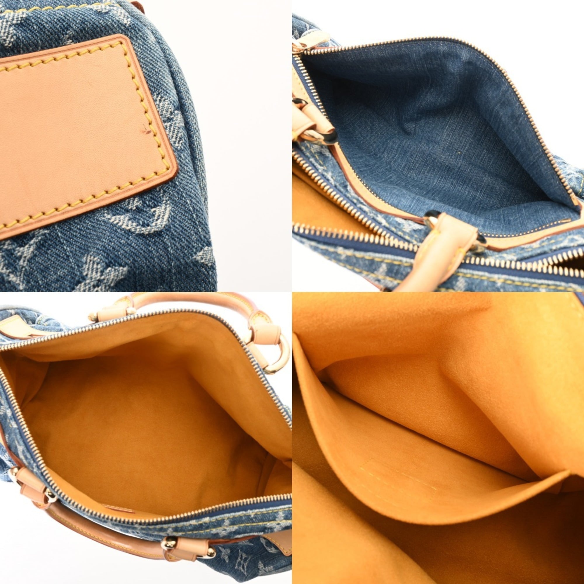 Louis Vuitton Blue Monogram Denim Handbag (Pre-Owned)