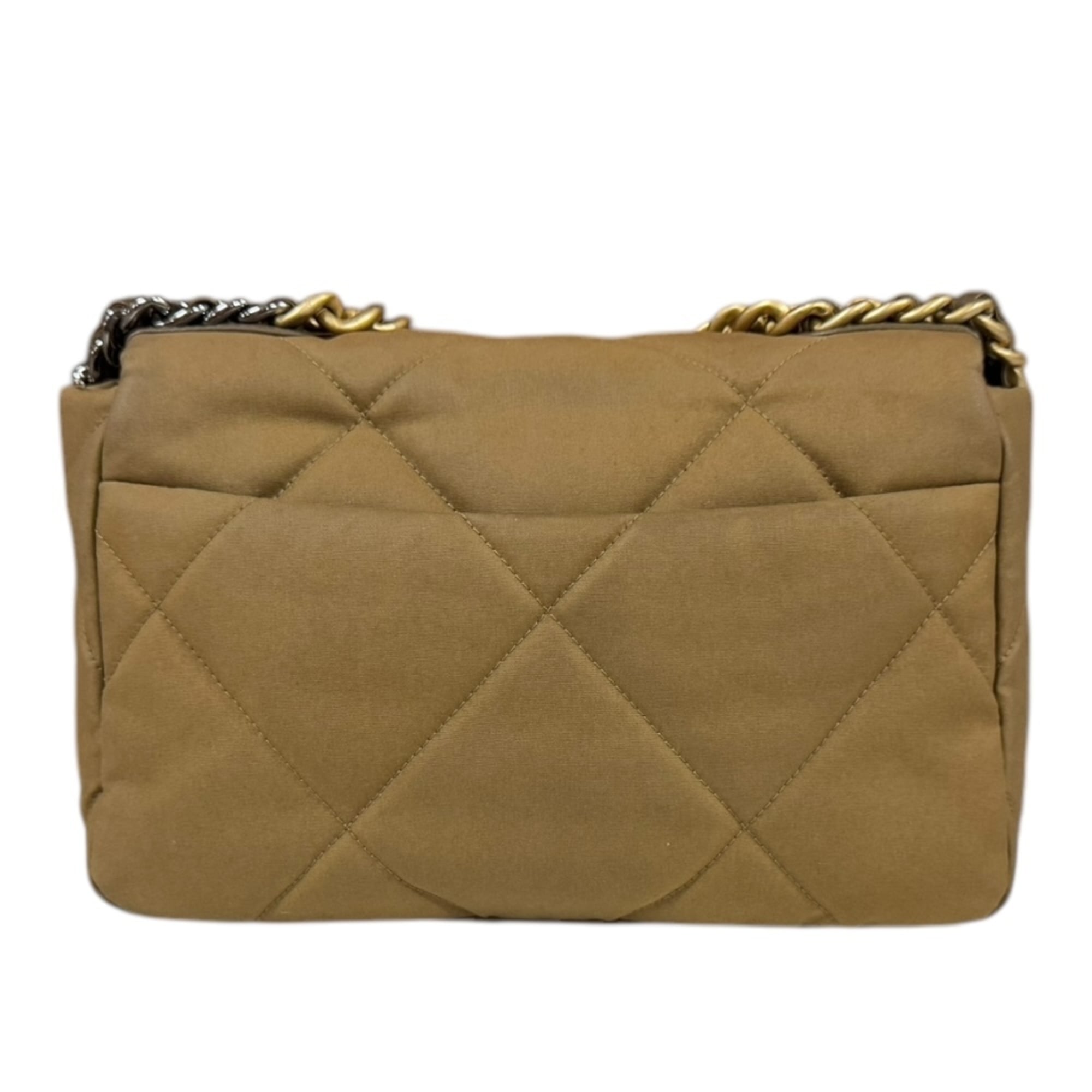 Chanel Brown Cotton Canvas Shoulder Bag (Pre-Owned)