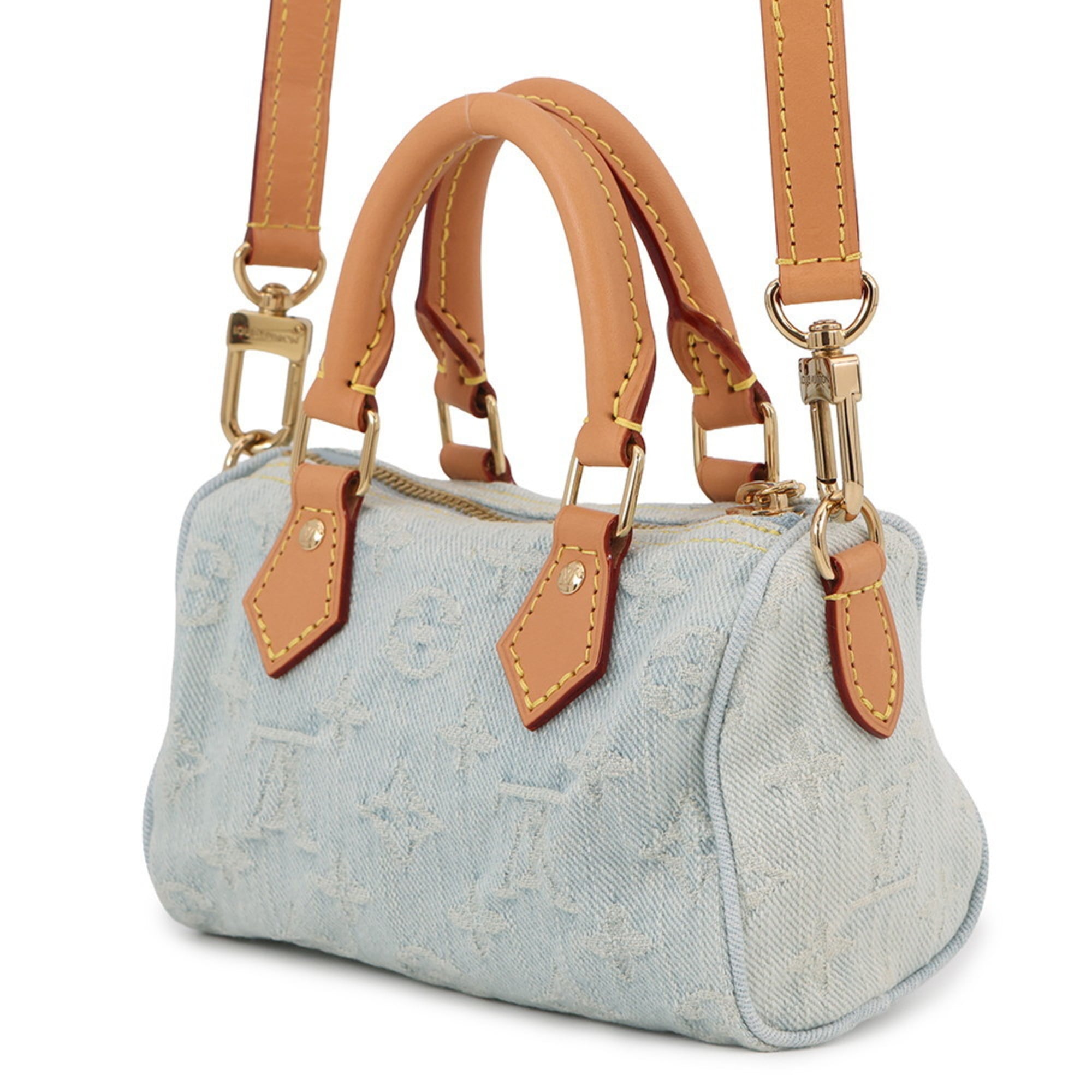Louis Vuitton Monogram Denim Sky Blue Monogram Denim Handbag Shoulder Bag (Pre-Owned)
