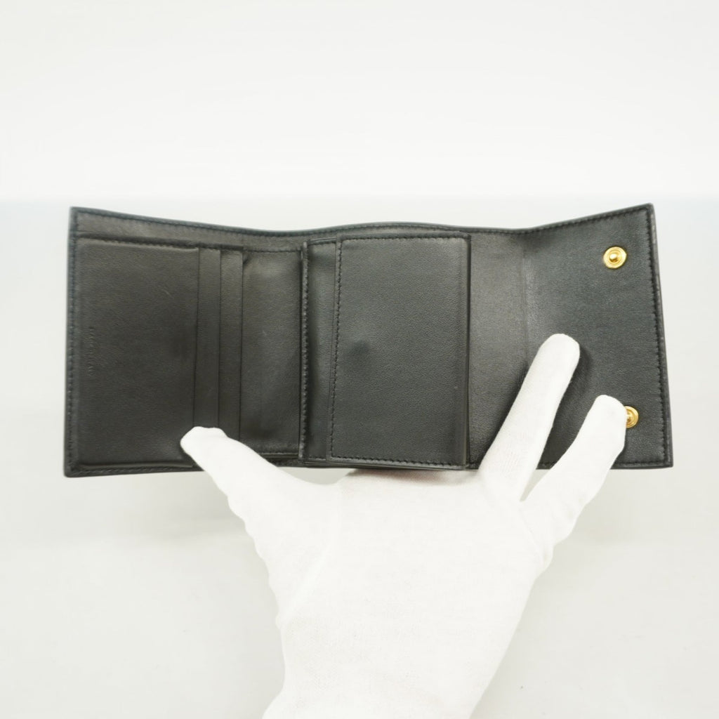 Celine Black Leather Wallet (Tri-Fold) (Pre-Owned)
