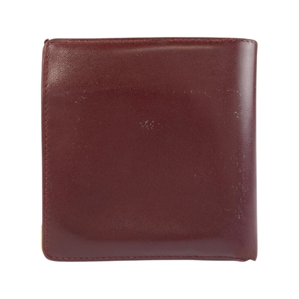 Cartier Bordeaux Leather Wallet (Bi-Fold) (Pre-Owned)