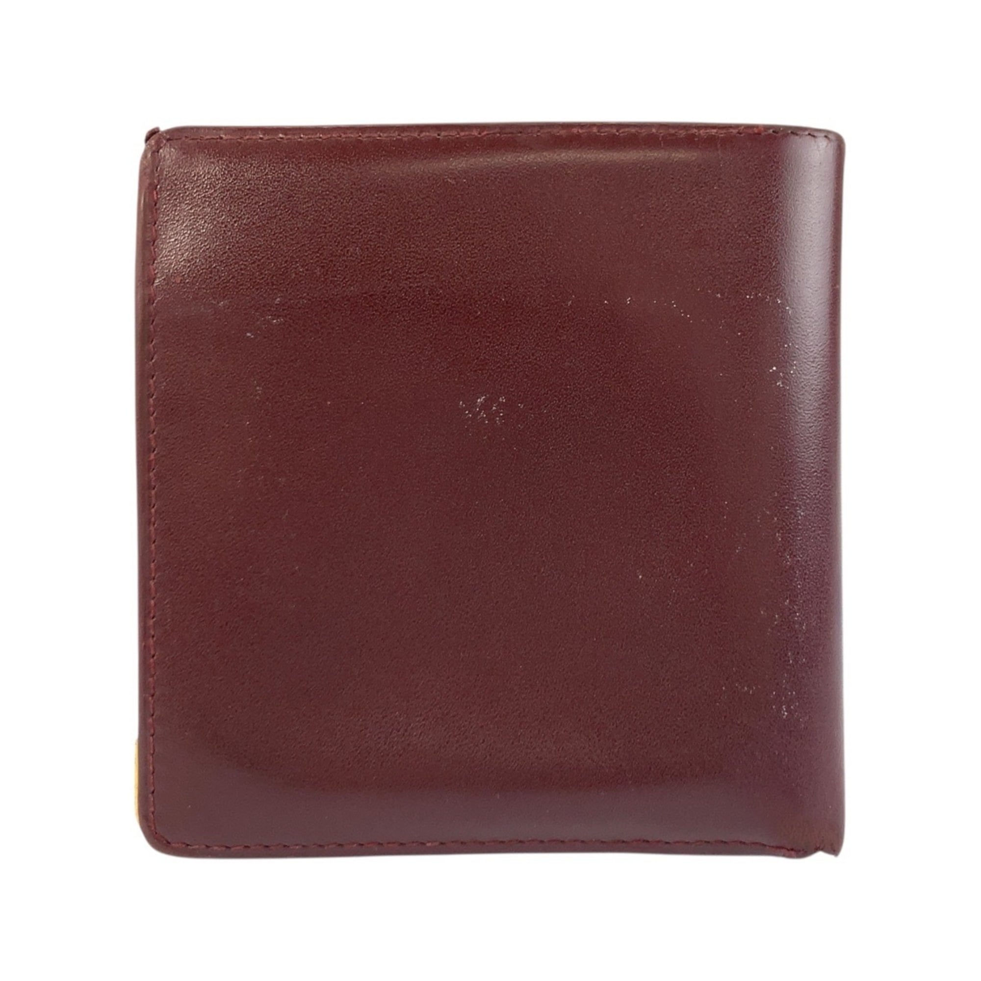 Cartier Bordeaux Leather Wallet (Bi-Fold) (Pre-Owned)