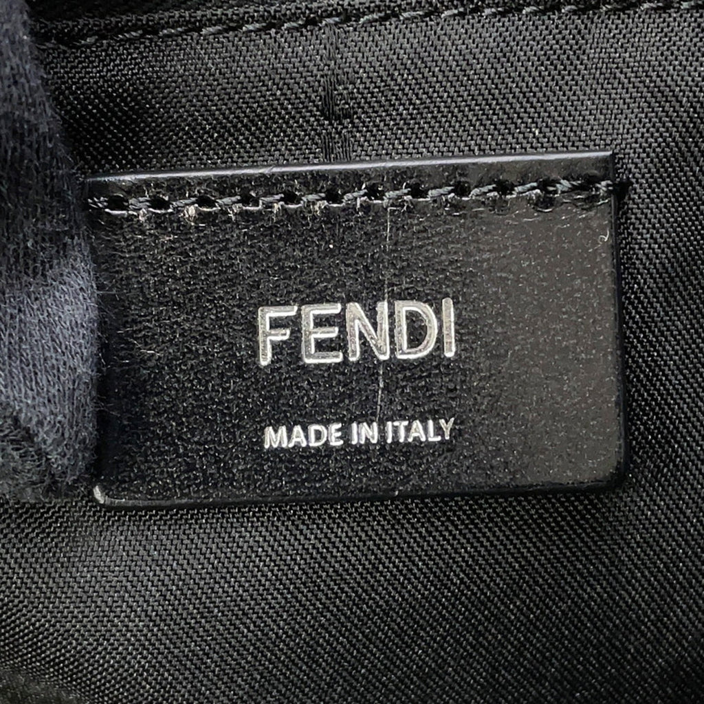Fendi Pequin Black Yellow Nylon Leather Backpack (Pre-Owned)