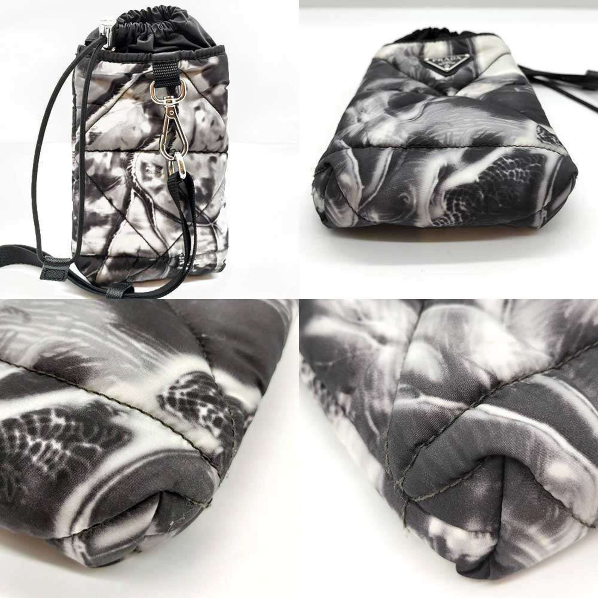 Prada Gray Nylon Pouch (Pre-Owned)