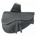 Christian Dior Navy Leather Saddle Bag Shoulder Bag (Pre-Owned)