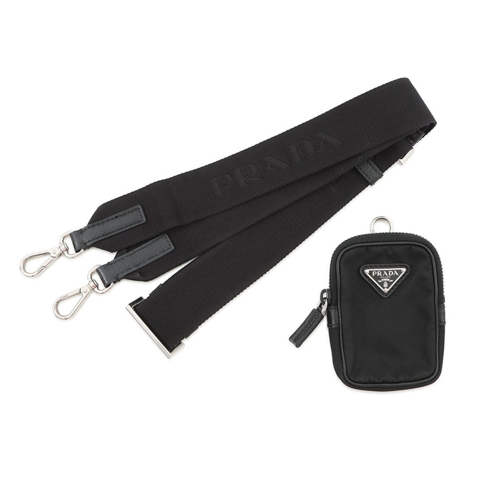 Prada Black Nylon Leather Shoulder Bag (Pre-Owned)