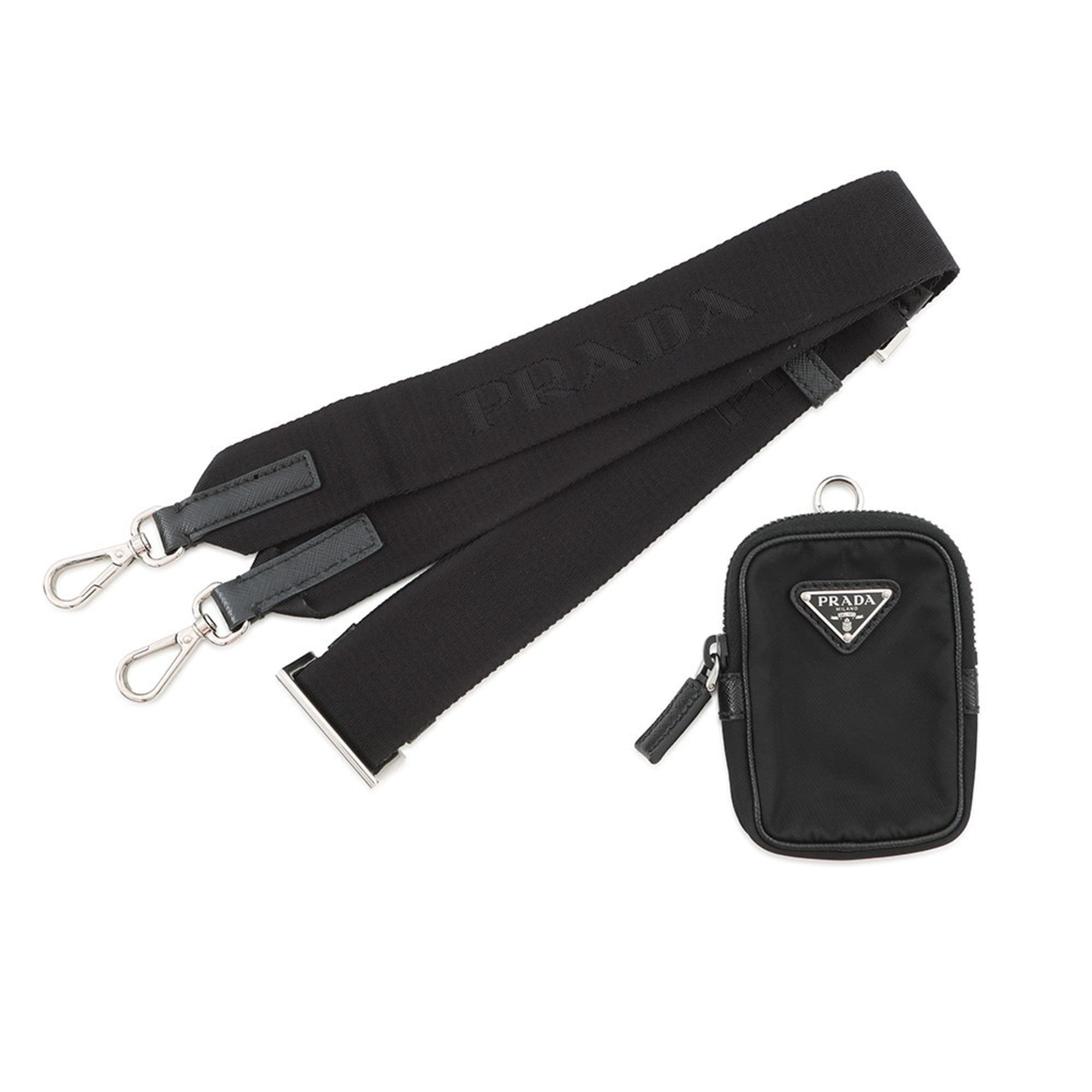 Prada Black Nylon Leather Shoulder Bag (Pre-Owned)