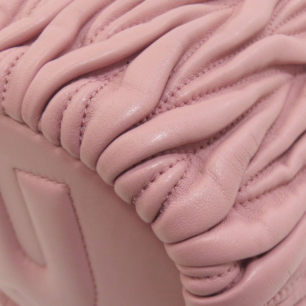 Miu Miu Pink Leather Baguette Bag Shoulder Bag (Pre-Owned)