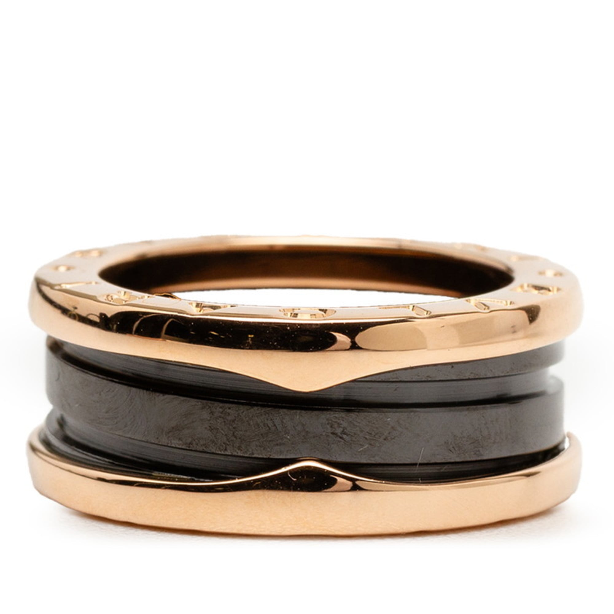Bvlgari Pink Gold Black Pink Gold (18K) Ceramic Band Ring (Pre-Owned)