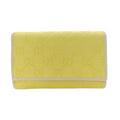 Gucci Yellow Canvas Wallet (Tri-Fold) (Pre-Owned)