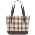 Burberry Beige Brown Canvas Handbag (Pre-Owned)