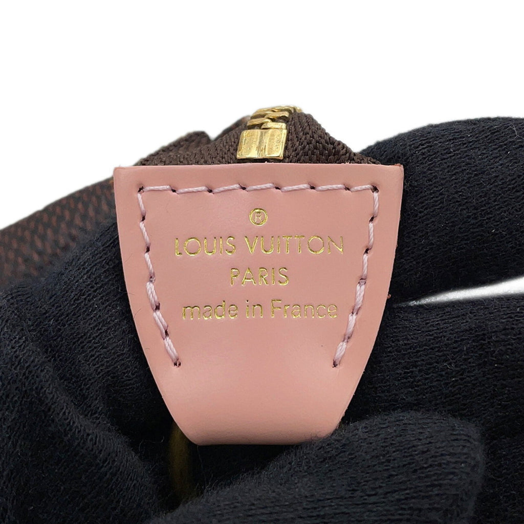 Louis Vuitton Damier Damier Canvas Ebene Pink Pochette (Pre-Owned)