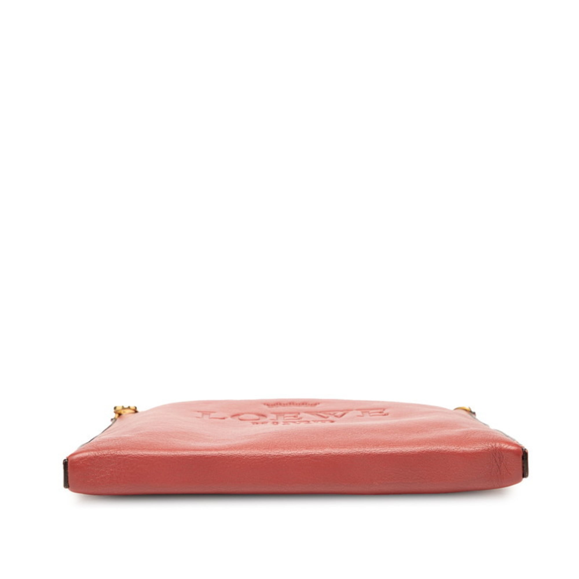 Loewe Red Color Leather Shoulder Bag (Pre-Owned)