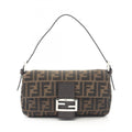 Fendi Brown Canvas Leather Handbag (Pre-Owned)