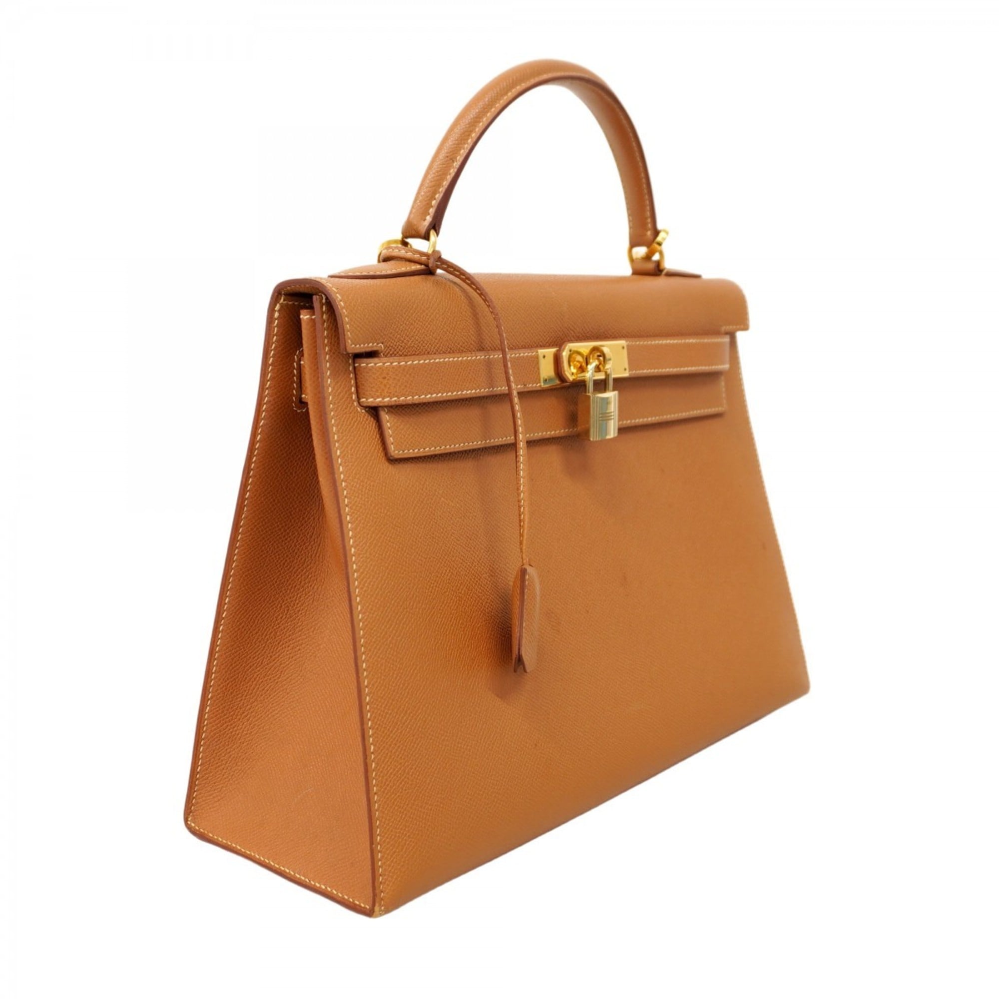 Hermes Gold Courchevel Leather Handbag (Pre-Owned)
