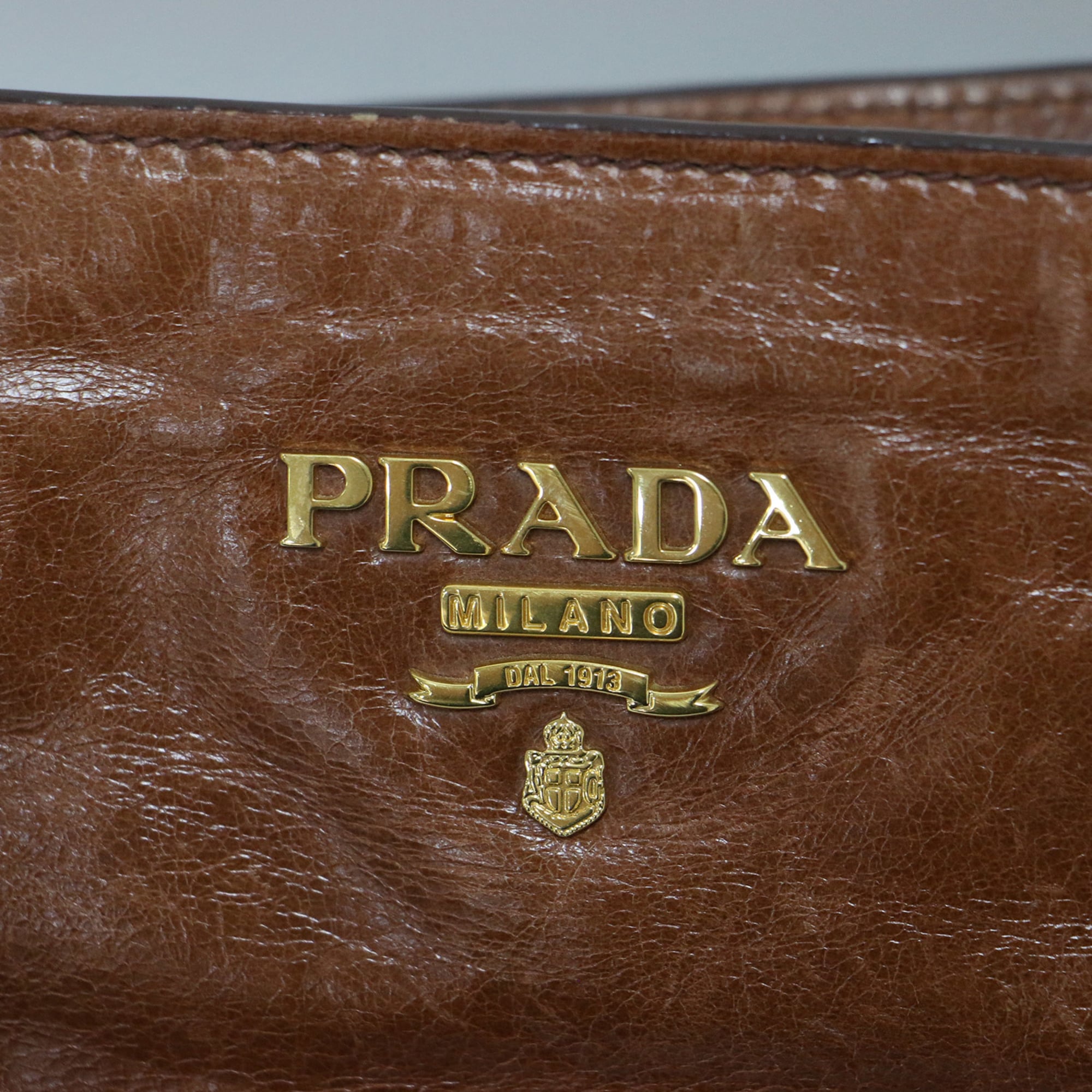 Prada Brown Leather Handbag (Pre-Owned)