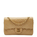 Chanel Beige Leather Shoulder Bag (Pre-Owned)