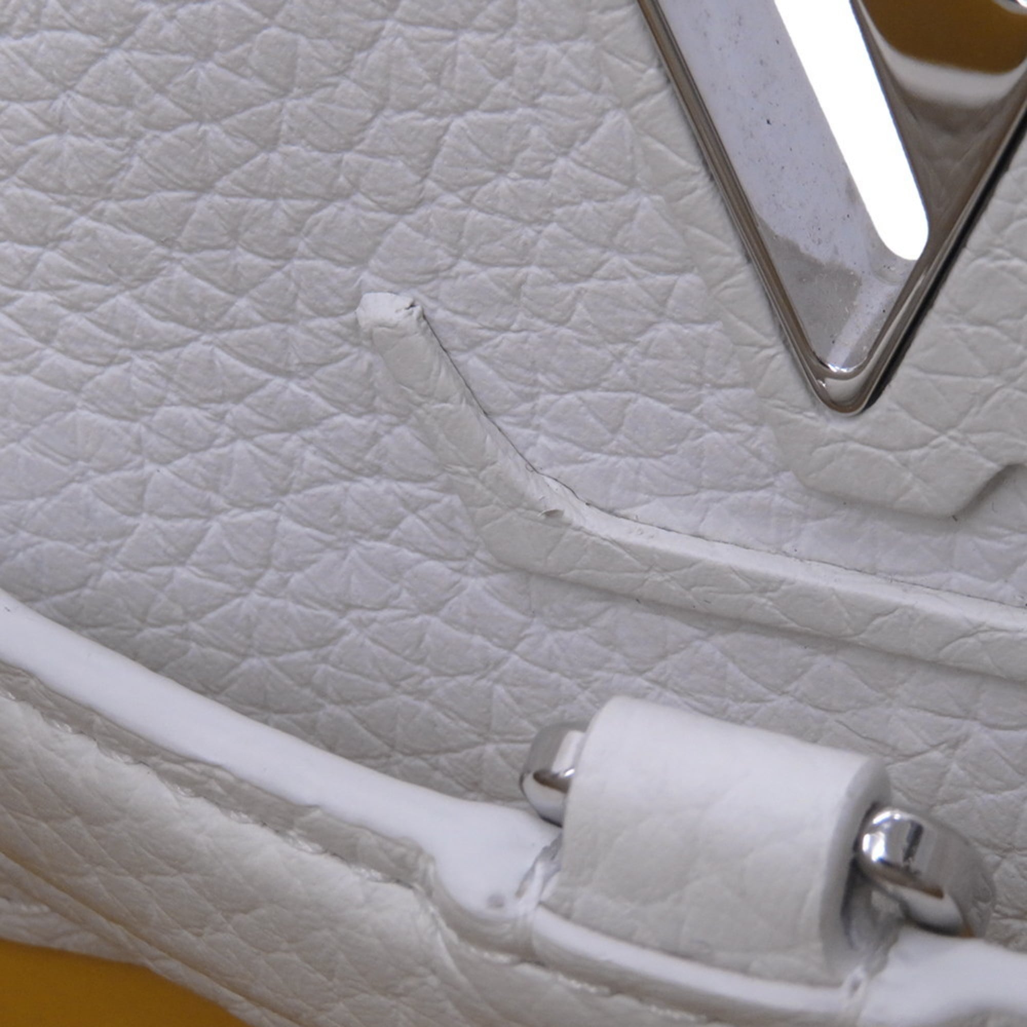 Louis Vuitton Multi-Color White Leather Handbag (Pre-Owned)