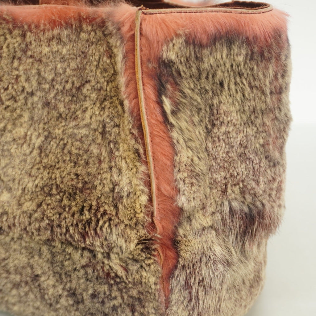 Chanel Beige Bordeaux Fur Tote Bag (Pre-Owned)