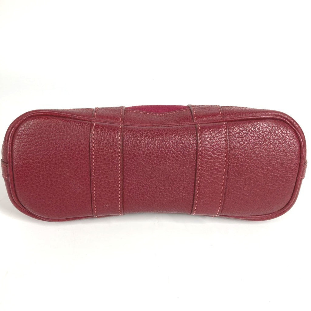 Hermes Garden Red Color Toile Officier Leather Clutch Bag Pouch (Pre-Owned)
