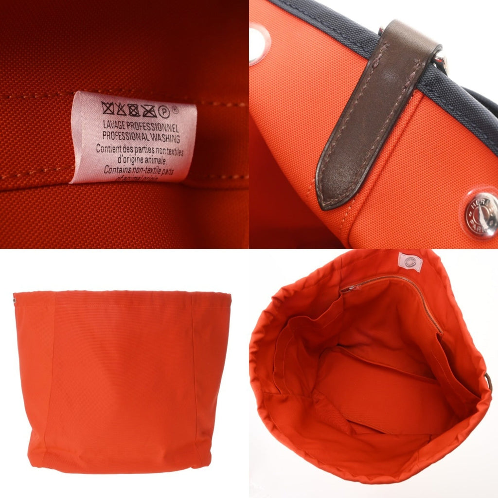 Hermes Navy Toile Chevron Tote Bag (Pre-Owned)