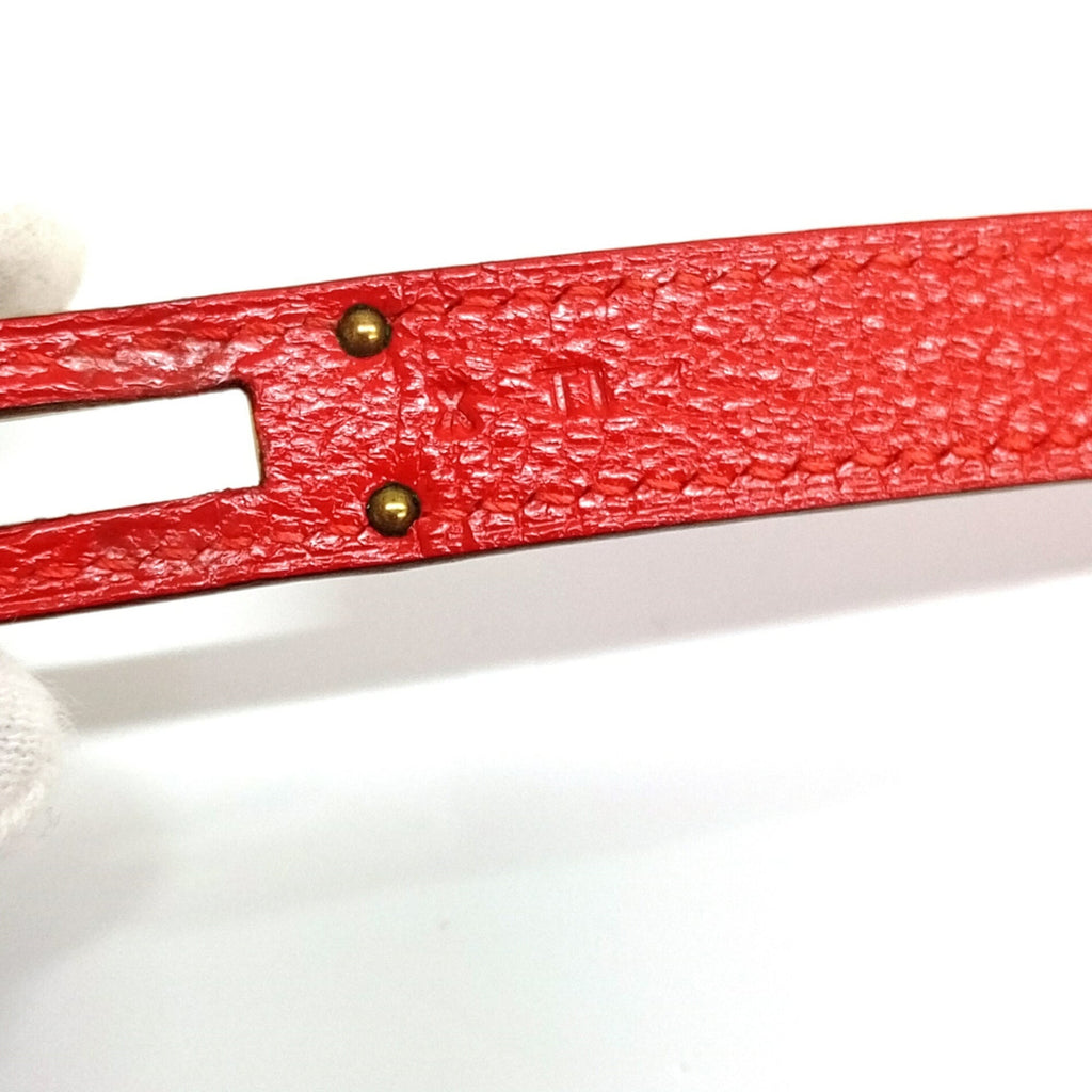Hermes Red Color Leather Chain/Shoulder Wallet (Pre-Owned)