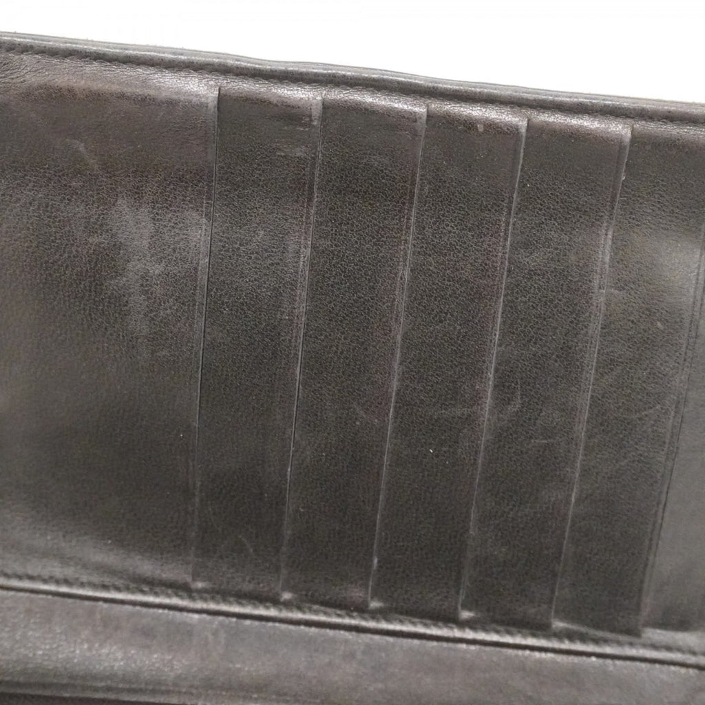 Chanel Black Leather Long Wallet (Bi-Fold) (Pre-Owned)