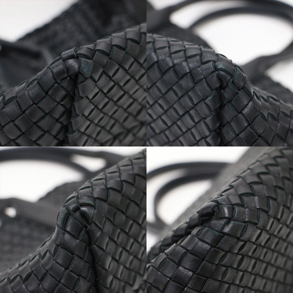 Bottega Veneta Black Intrecciato Handbag Tote Bag (Pre-Owned)