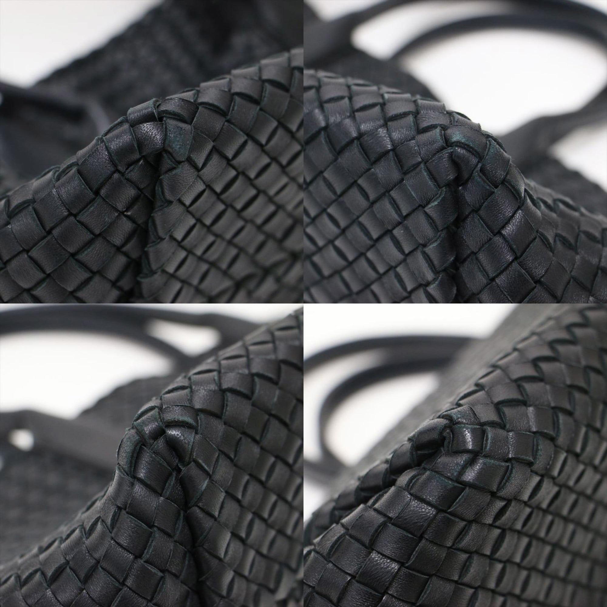 Bottega Veneta Black Intrecciato Handbag Tote Bag (Pre-Owned)